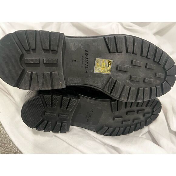 Aquatalia Women's Black Liviana Weatherproof Suede Hiking Bootie Size 9 NWOT - Picture 6 of 8